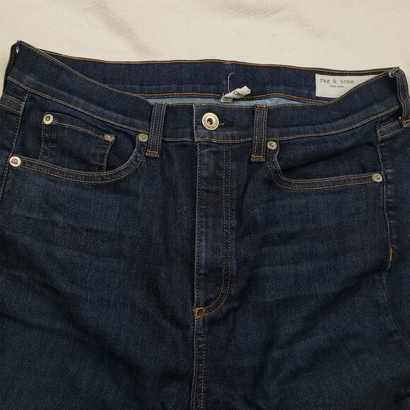 Rag & Bone High Rise Ankle Skinny Jeans Size 32 Dark Wash Stretch Denim - Picture 5 of 16